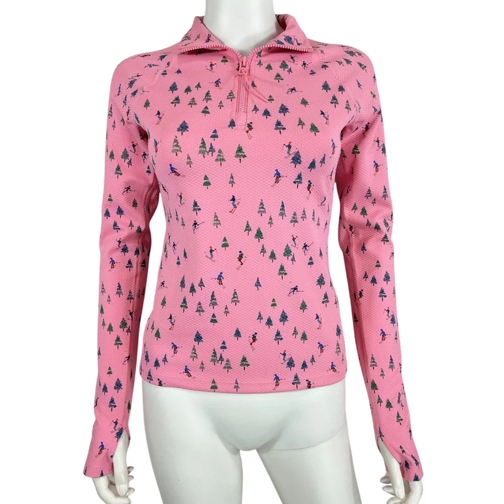 Beach Riot Patterned Fuchsia Kamara Half Zip Pullover Size S